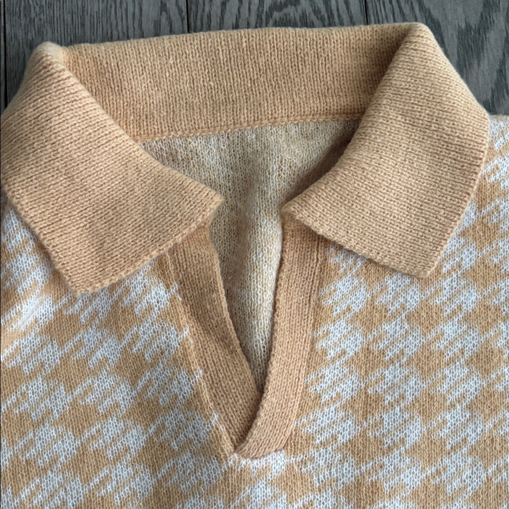 Shein Checkered Sweater🧡 - Picture 2 of 6
